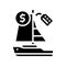 boat rental glyph icon vector illustration sign