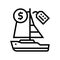 boat rental line icon vector illustration sign