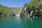 Boat ride on esparron lake, France