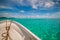 Boat ride over crystal clear waters in Fiji