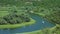 Boat on river flowing into Skadar Lake