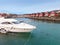 Boat and rorbu cabins in Stokmarknes, Vesteralen, Norway