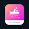 Boat, Rowing, Training, Water Mobile App Button. Android and IOS Glyph Version