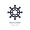 boat rudder outline icon. isolated line vector illustration from people skills collection. editable thin stroke boat rudder icon