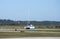 Boat on a runway after Storm Surge