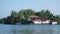 Boat safari in lake in Sri Lanka