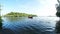 Boat safari in lake in Sri Lanka