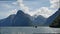 Boat sail in Milford Sound. Spectacular natural attraction