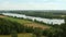 Boat sailing on the Danube near Regensburg