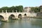 Boat sailing under Ponte SantÂ´Angelo