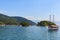 Boat sea Abraao Beach island Ilha Grande, Rio de Janeiro, Brazil