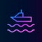 Boat, sea nolan icon. Simple thin line, outline vector of watericons for ui and ux, website or mobile application