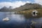 Boat shed in Dove Lake, Tasmania