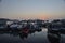 Boat shelter Sunset magic hour time lapse