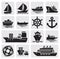 Boat and ship icons set