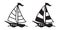 Boat ship vector logo icon symbol pirate yacht sailboat cartoon illustration graphic