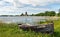 Boat on the shore of the lake Museum reserve Kizhi