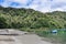 Boat on the shore, Road of the Seven Lakes, Argentina