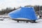 Boat with Snow and Shrink Wrap