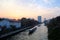 Boat speeding on San Saep canal in Bangkok