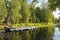 boat station in Pavlovsk park in Pavlovsk Park, Saint Petersburg