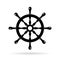 Boat steering wheel vector icon