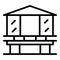 Boat stilt icon outline vector. Cabin forest