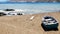 boat sunbathing on the beach