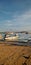 Boat and sunrise on Serangan Beach