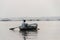 Boat at sunrise in Varanasi, India