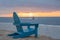 A Boat at Sunset near a Cozumel resort