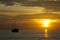 Boat at sunset, Surin Beach