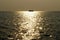 Boat at sunset in Tapajos River - Amazon / Brazil