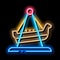 boat swing neon glow icon illustration