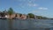 Boat tour on Amstel River with famous bridge called Magere Brug