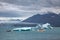 Boat tour on the glacier lake Jokulsarlon Southeastern Iceland Scandinavia