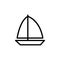 Boat, travel icon. Element of travel icon. Thin line icon