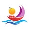 Boat travel voyage transportation logo