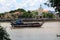 A boat travels down the Mekong river in Ben Tre, Viet Nam