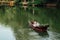 A boat trip for a guy and a girl along the canals and bays of the river