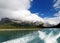 Boat Trip Between Majestic Snowy Mountains On Lake Maligne Jasper National Park