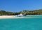 Boat In The Turquoise Water Of The Tropical Bay Of Great Keppel Island Queensland Australia