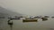 A boat in the vast Phewa Lake, Pokhara, Kathmandu, Nepal.