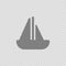 Boat vector icon eps 10. Sailboat