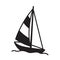 Boat vector icon logo sailboat yacht anchor helm lighthouse maritime Nautical tropical illustration