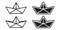 Boat vector icon origami logo sailboat yacht maritime Nautical illustration