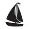 Boat vector logo icon sail sailboat yacht ship anchor helm maritime Nautical illustration