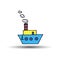 boat vector ship sea nautical illustration marine travel sailboat ocean icon transport