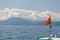 Boat view of Lake Toya, Hokkaido, Japan