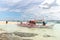 Boat waiting for tourists at Guyam island, Siargao , Philippines, Apr 27, 2019